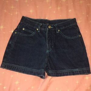 dark blue mom jeans, washed, never worn